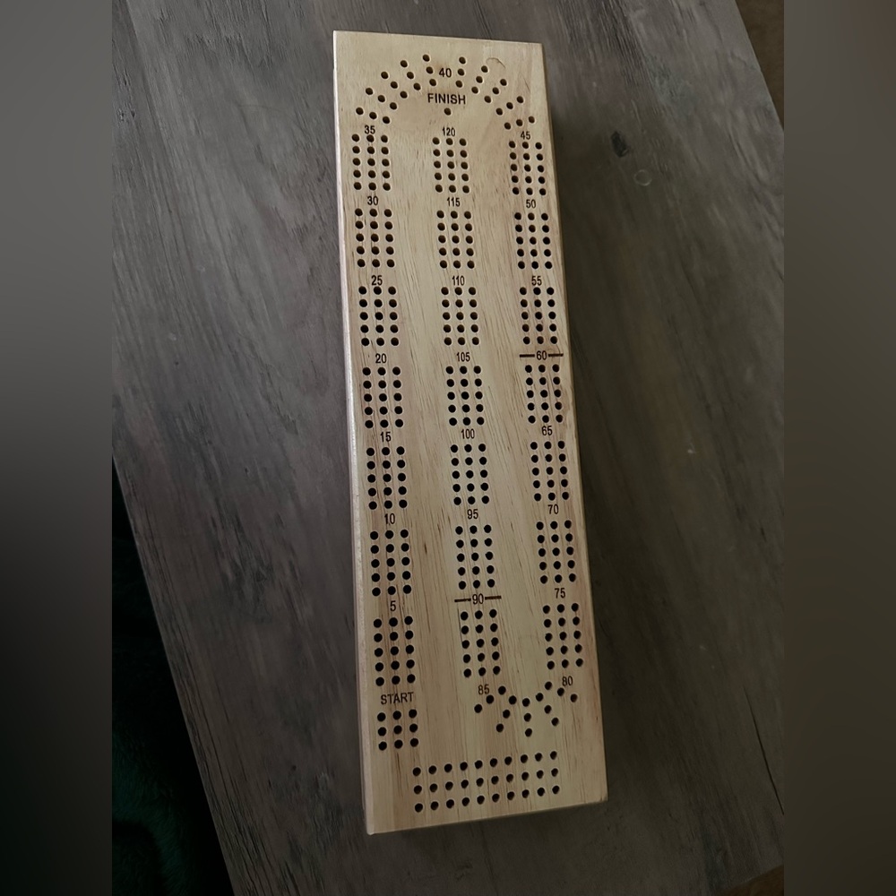 Wooden Cribbage Board